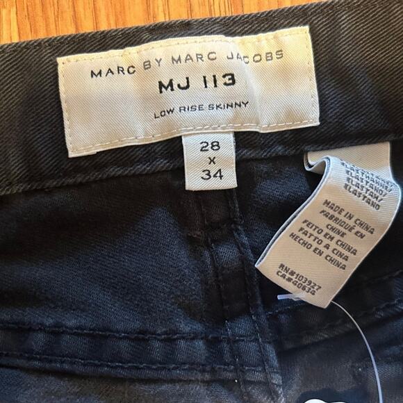Marc Jacobs MJ 113 Low Rise Skinny Black Jeans 28x34 - Picture 7 of 7